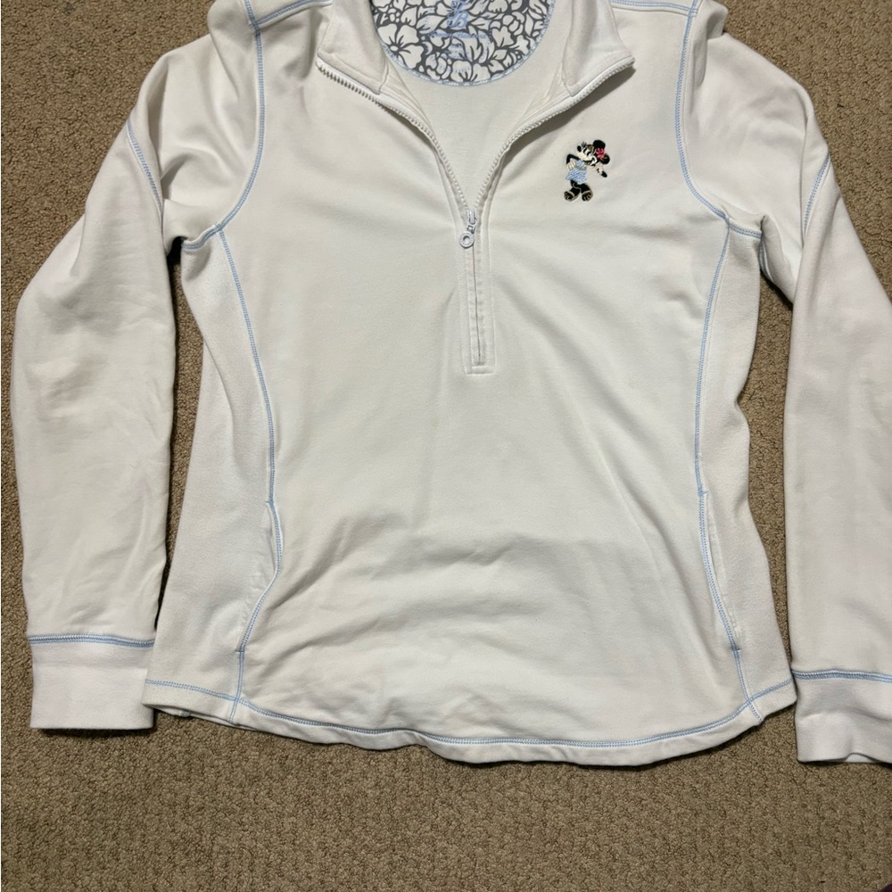 Tommy Bahama White Quarter-Zip Sweatshirt
